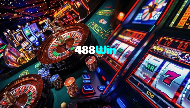 488Win casino presented on mobile device in Pakistan with slots and live games